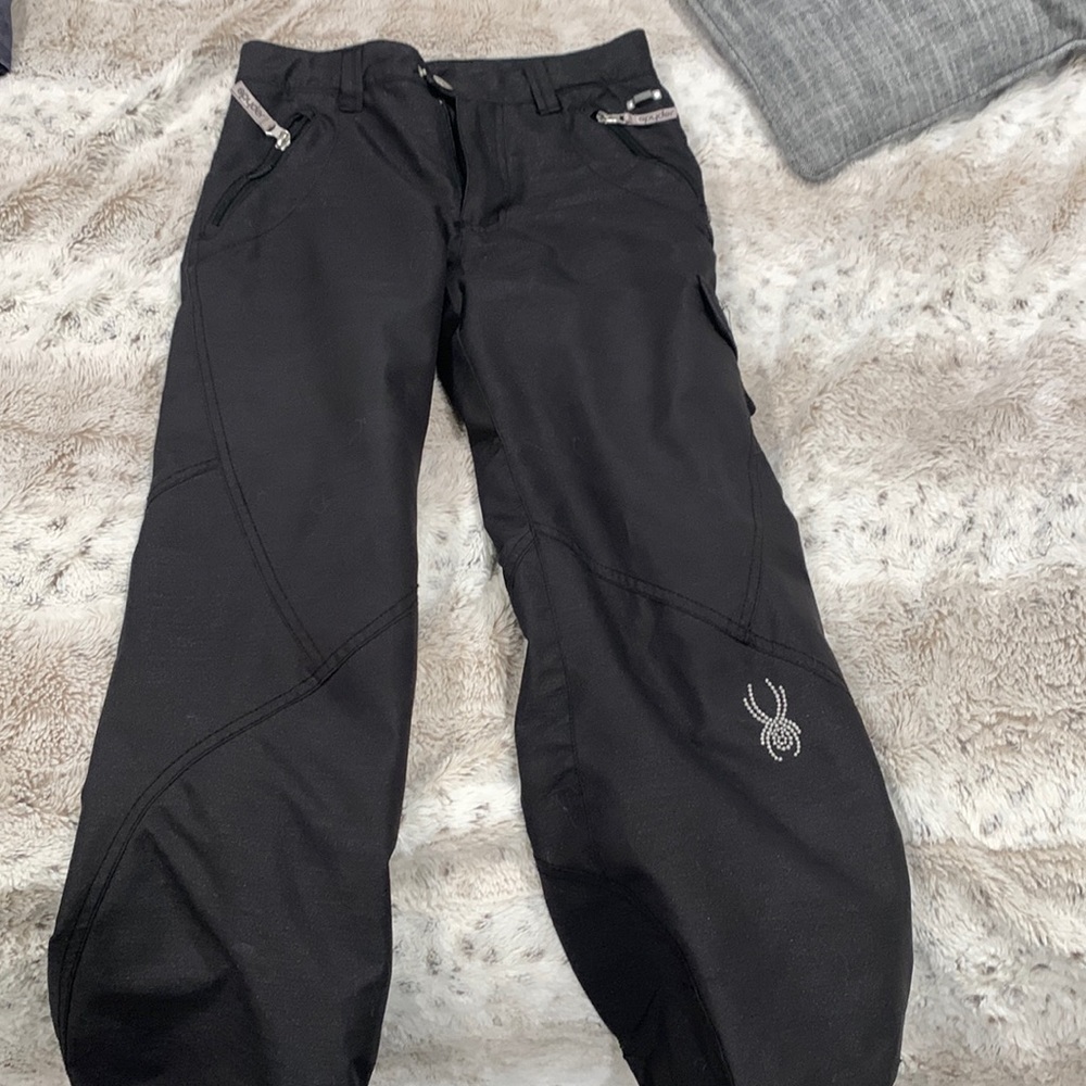 lightly worn black snow pants